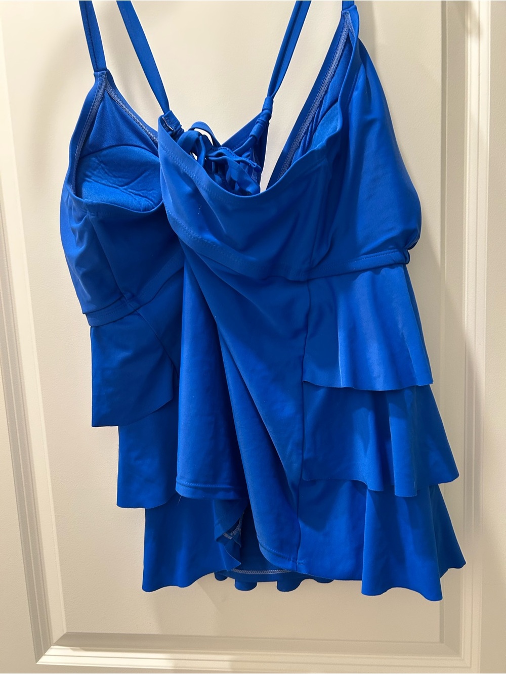 Royal Blue Ruffle Tankini Top - Picture 2 of 2